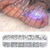 12 caixas / caixas DIY cristal strass jóias vidro 3d glitter diamante gema nail art decoração unha jóias 10 conjuntos