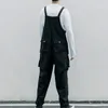 Moda streetwear uomo design della moda bretella tuta allentata tasca dritta bavaglino tuta da uomo pantaloni casual tuta 201126