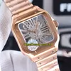 2022 TWF Последняя версия Мужские часы HA0016 Horloge Skeleton LM 0012 Swiss Ronda 4S20 Кварцевый корпус из розового золота Быстрая разборка Bracel302q