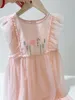 Pink Lace Dress for Baby Girl Summer Kids Girls Princess Party Dress Flowers Children Clothing50389712057176