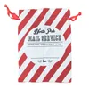 Julpåsar Röd randig säckväska Santa säck Drawstring Bag Canvas Candy Storage Bag Xams Canva Presentväskor Juldekorationer LSK1488