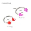 10 pièces/ensemble coloré acrylique nez anneaux oreille Piercing circulaire haltère anneau fer à cheval lèvre Labret sourcil oreille piercing bijoux de corps