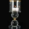 Set Crystal Candle Stick Holder Stativ Coffee Table Living and Dinning Room Candlestick Table Centerpieces för ljus 220208