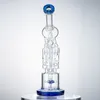 Recycler Perc Matrix Hookahs Sidecar Mouthpiece Style Bong Water Pipe With Triangle Bowl Oil Dab Rig Hookah 14.5mm Female Joint WP558