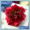 Hair Clips & Barrettes Jewelry 10Cm Peony Flower Bohemian Style Floral Hairpin Women Girl Accessories Blooming Headwear Wholesale Drop Deliv