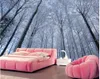 3d murals wallpaper for living room background wall of big snow forest tree wallpapers