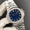 2022 3KF V2 5711 40º aniversário A324 Mens automáticos relógios azul textura Dial Dial