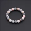 10mm Natural Stone Handmade Strands Beads Charm Bracelets For Women Girl Bangle Party Club Elastic Yoga Jewelry
