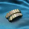 18k amarelo ouro punk hiphop cúbico zircon vampiro dentes fang grillz boca dental grills cintas de dente copador jóias para festa cosplay