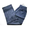 Satin soyeux bonne soie plus taille taille élastique chinois dragon imprimé mince poche pantalon japon hommes pantalon maison sommeil entraînement jogger 201218