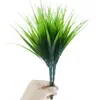 10pcs / lot 녹색 잔디 인공 식물 플라스틱 가짜 꽃 가정용 결혼식 배열 크리스마스 거실 장식 201222