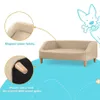 США Стоковое Фото 37 серый домашний диван кошка собака кровать прямоугольник с подвижной подушкой с деревянным стилем ноги дома Decora14 A54 A10