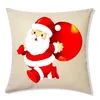 27 Designs Pillow Case Santa Claus Choink Tree Snowman Elow Pillowcover Kolorowa poduszka okładka domowa sofa