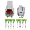 5 sets 4-pins mannelijke en vrouwelijke auto connector waterdichte automotive connector zuurstofsensor plug connector met terminal DJ7049-2.2-11 / 21