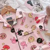 Silka Surplusかわいいセーラームーンプリント女性Pajamasセット夏の半袖コットン寝室ピンクピジャマムハー女性ナイトスーツY200708