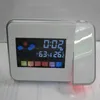 Projetor de relógio de tempo multifuncional Despertadores digitais Tela colorida Relógio de mesa Exibição de calendário do tempo Projetor de tempo WVT0235