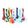 2 styles Bong Silicone Beaker water pipe unbreakable hookahs Camouflage colorful design with Downstem