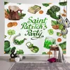 St.Patrick's Day Party Backdrop Tapisserie Tenture murale 150 * 150cm Polyester Irish Festival Photo Fond RRA11848