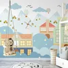 Aangepaste foto behang voor kinderkamer nordic stijl ins kleine huis kinderen slaapkamer decor muurschildering papel de parede 3D