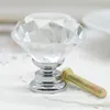 Cabinet Knob Pull Handle 30mm Diamond Shape Crystal Glass Drawer Kitchen Door Wardrobe Hardware Pull Handles HHE3987