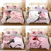 Homesky Pink Fairy Bedding Sets 3D Färgglada Blomstryckdäck Toalett KONTRODKONTROTT SÄKERHET SÄKERHET 201021