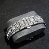 Relógios de relógios Número de árabe Relógios para homens Luxo Hiphop Gelado de Assistir Sliver Sliver Rhinestone Bling Quartz WristWatch presentes