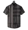 2021 Luxurys Desingers Men's Dress Shirts Dress Business Casual Shirt Sleeve Stripe Slim Masculine Social Fashion Plaid M-3Xl#02 756 102