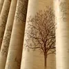 Mariage Jaune Art Arbre Blackout Rideaux pour Salon Arbre Branche Motif Rideau pour Chambre Maison Décoration W- * ST LJ201224