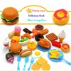 Children Kitchen Toys Cutting Plastic Fruit Vegetable Ice Cream Drink Food Kit Kat Pretend Play Education Toy For Kids LJ201009