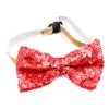 Nya Pet Tie Sequins Dog Slipsar Krage Bow Flower Tillbehör Dekoration Tillbehör Mode Färg Bowknot Slips