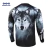 Moto Race Mountain Bike Motocross Jersey Black Wolf BMX DH Shirt Clothes Long Sleeve Breathable Quick Dry Downhill MTB Jersey 201031