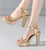 2020 new design girls fashion chunky heels sandals women's summer high heel 11cm pumps lady's platform thick sexy shoe big size 42 43 10#P42