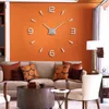 2020 New Haute Qualité 3D Autocollants Creative Mode Salon Horloges Décoration De La Maison Grande Horloge Murale Duvar Saat Y200407