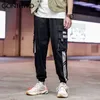 Gonthwid Color Block Cargo Harem Joggers Spår byxor Hip Hop Casual Baggy Sweatpants Streetwear Fashion Hipster Pants Byxor 201126