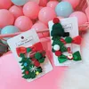 Kid Christmas Hair Clip Girls Baby Headband 4pcscard Kids Barrettes Girls Hair Bows Xmas Hair Akcesoria WY863W3609340