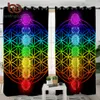 BeddingOutlet Chakra Window Curtains Zen Theme Blackout Curtain Colorful Bedroom Curtain Flower of Life Curtains For Bedroom LJ201224