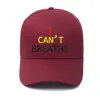 luxury-I CAN'T BREATHE Letters Designer Baseball Cap Ball Caps for Man Woman Adjustable Brand Hats Street Hat Beanies Highly Quality 7 Color