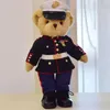 Ours en peluche en peluche en peluche soft pp coton uniforme poupée collection militaires