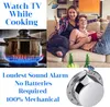 Kökstimerkock Matlagningstimerklocka med högt larm Inga batterier krävs Mekanisk magnetisk stöd för rostfritt stål nedräkning