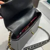 2021 Ny produkt Enkel Mode Atmosphere Chain Flap Messenger Bag med full känsla av design Kvinnors guldspänne flap läder handväskor enkel axel ryggsäck