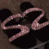 Kvinnor Tofflor Crystal Bling Open Toe Summer Slip On Flat Slides Beach Thong Skor Kvinna Flip Flops Casual Fashion Plus Storlek Y200423