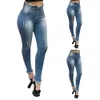 Kobiety wiosna letnie seksowne wysokiej talii chude dżinsy damskie dżinsowe niebieskie spodnie Kobieta zgrane dżinsowe spodnie LJ2011307897573