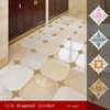 15pc 21pc cozinha adesivo decorativo auto adesivo pvc cerâmica telha adesivos de parede à prova dwaterproof água arte diagonal piso stickers208p