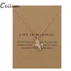 New Golden Silver Horse Pendentif Collier Alliage Chaîne Pendentif Chocker Collier Avec Carte En Gros Bijoux Cadeau Pour Les Femmes La Vie Est Jwqow