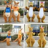 Maskot KostümleriKangaroo Maskot Kostüm Kürklü Takım Elbise Parti Oyunu Fursuit Karikatür Elbise Kıyafetleri Karnaval Cadılar Bayramı Noel Paskalya reklam giyim