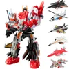 Haizhixing 6 in 1 Nieuwe Transformatie Toys Anime Devastator Action Figure Ko G1 Robot Aircraft Engineering Vehicle Model Boy Kids 201202