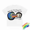 Skummande tryck CPFM x Kid Cudi Man On The Moon III T-shirt Herr Dam 1:1 Högkvalitativ Svart Vit Streetwear T-shirts Ny G1229