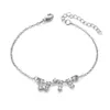 12 Constellation Oroscopo Astrologia Bracciale con ciondoli per donna Placcato oro argento Cristallo austriaco Zodiaco Catena a mano Cubic Zirconia Pietre Braccialetto Gioielli Regalo