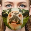 Kişilik Yüz Maskesi Özgünlük Komik Baskılı Hayvan Woamn Adam Kullanımlık Moda Pamuk Toz Ağız Maskeleri Noel 4 5WSM K2