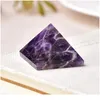 Natural Fluorite Crystal Pirâmide Quartzo Healing Stone Chakra Reiki Cristal Tigre Olho Point Home Decor Artesanato de Gem S Jllvkg